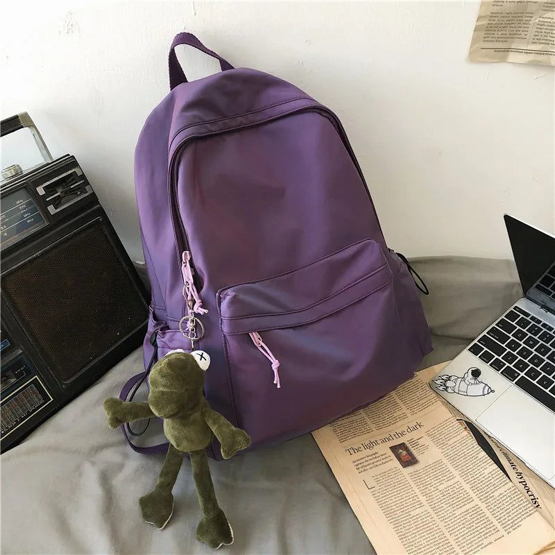 HOCODO Women's Backpack Female Fashion New Backpack Unisex Large Capacity Laptop Backpack Nylon Lady Schoolbag Cute Student Bag