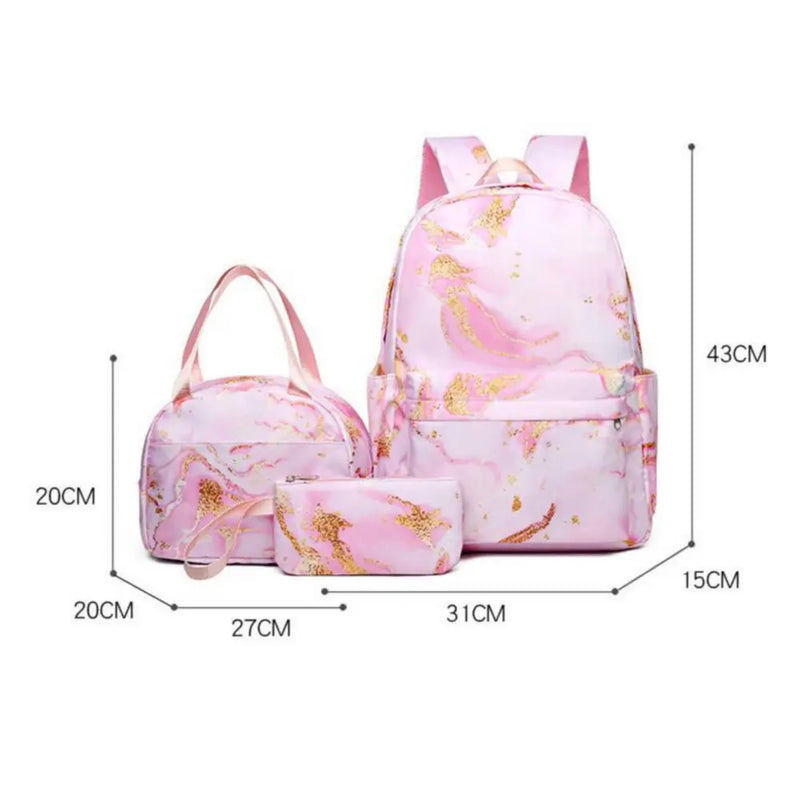 3Pcs/set Lilo Stitch Backpack for Girl Boy Student Teenager Children Rucksack Kids Birthday Gift Women Casual School Bag