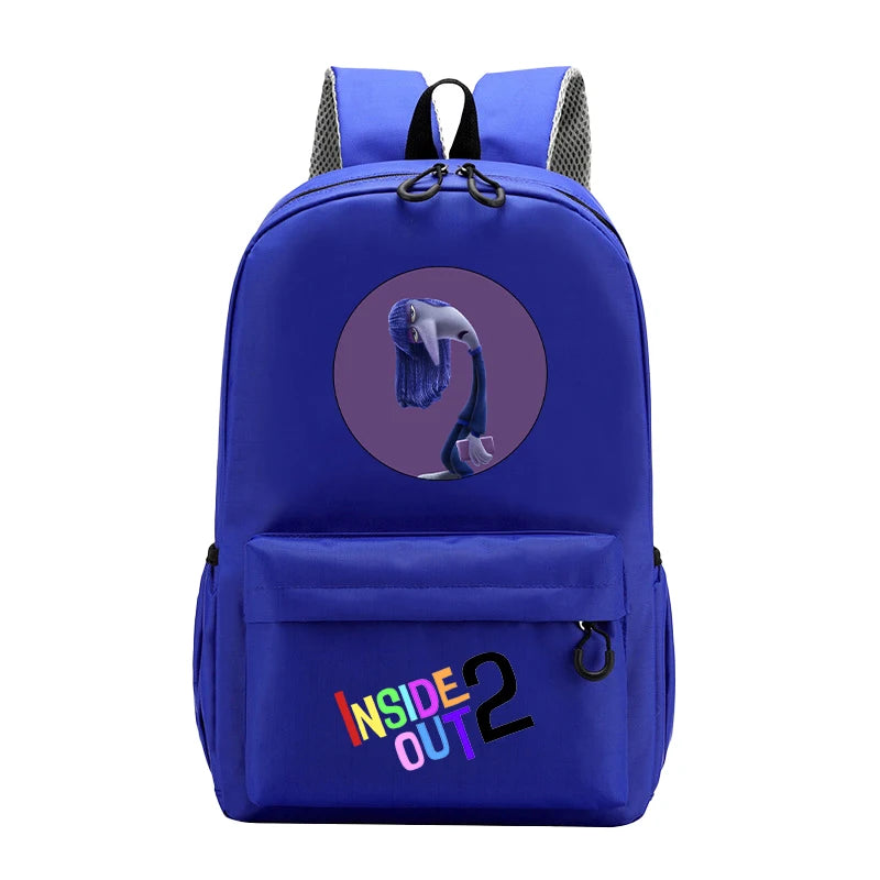 [Hot]Disney Inside Out 2 Backpacks Anime Cartoon Printed Shoulders Bag Back To School Gifts Large Capacity Stationery Storage