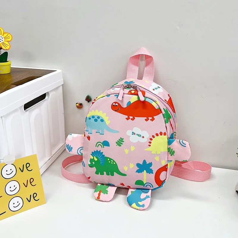 Mochilas de dinossauro bonito dos desenhos animados para bebê, Kindergarten Schoolbag para crianças, meninos e meninas, animais sacos para criança