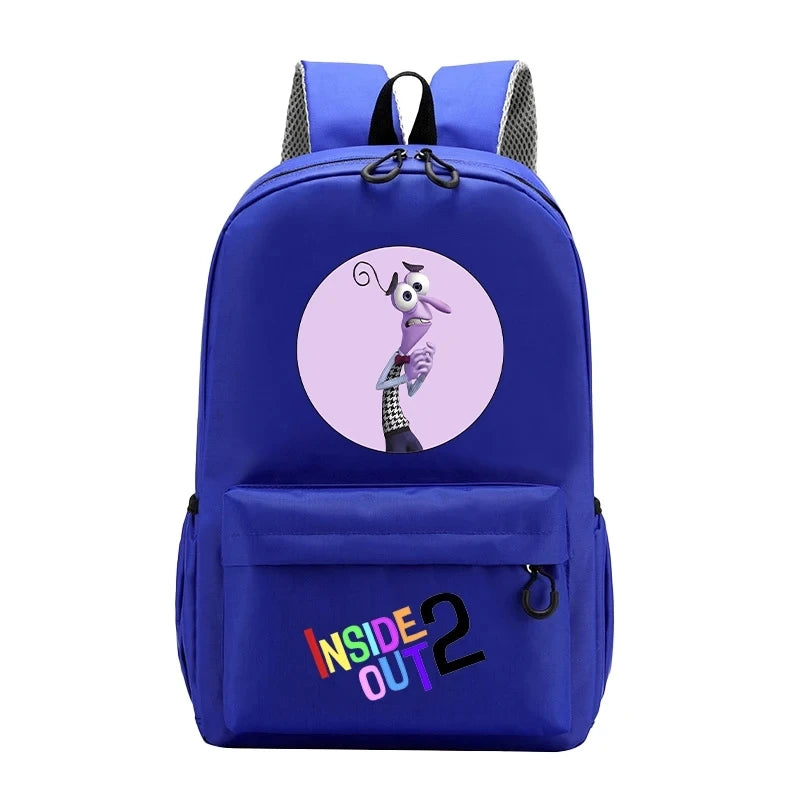 [Hot]Disney Inside Out 2 Backpacks Anime Cartoon Printed Shoulders Bag Back To School Gifts Large Capacity Stationery Storage