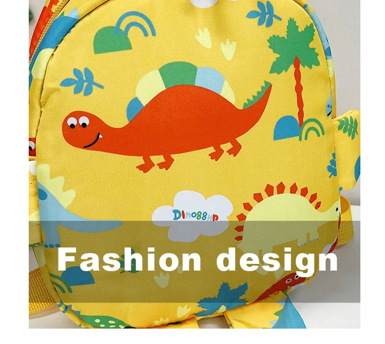 Mochilas de dinossauro bonito dos desenhos animados para bebê, Kindergarten Schoolbag para crianças, meninos e meninas, animais sacos para criança