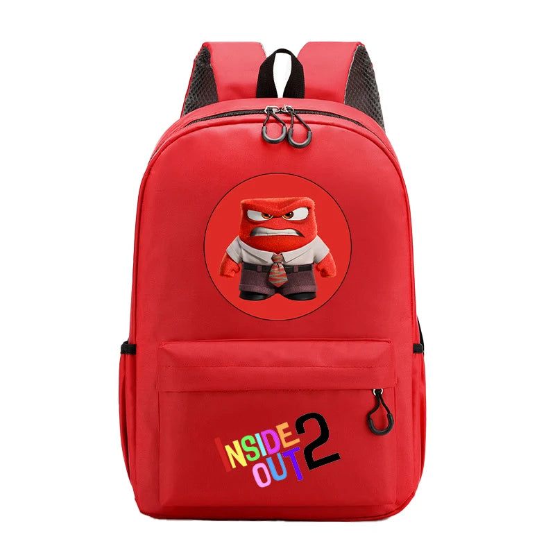 [Hot]Disney Inside Out 2 Backpacks Anime Cartoon Printed Shoulders Bag Back To School Gifts Large Capacity Stationery Storage